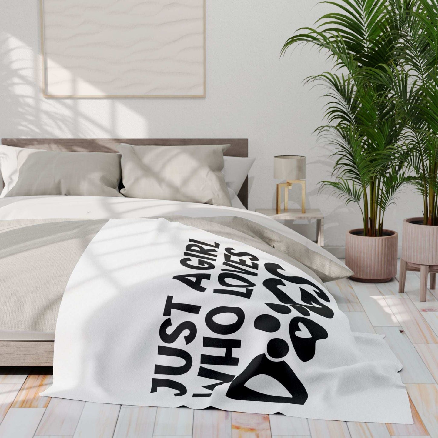 Just a Girl Who Loves Dogs - Fleece Blanket - Purrfect Pet Haven