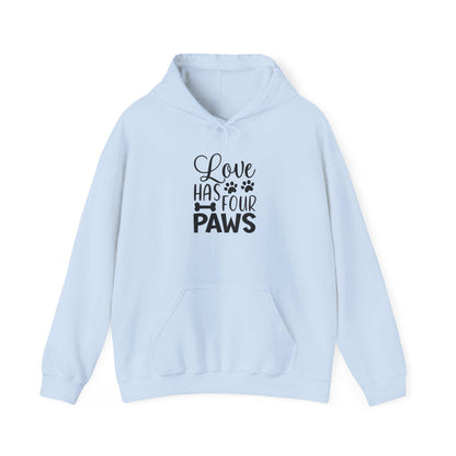 Love Has Four Paws Hoodie – Cozy Unisex Sweatshirt for Pet Lovers - Purrfect Pet Haven
