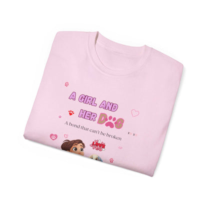 Girl and Her Dog Unisex Tee | Cute Pet Lover Shirt | Personalized Gift - Purrfect Pet Haven