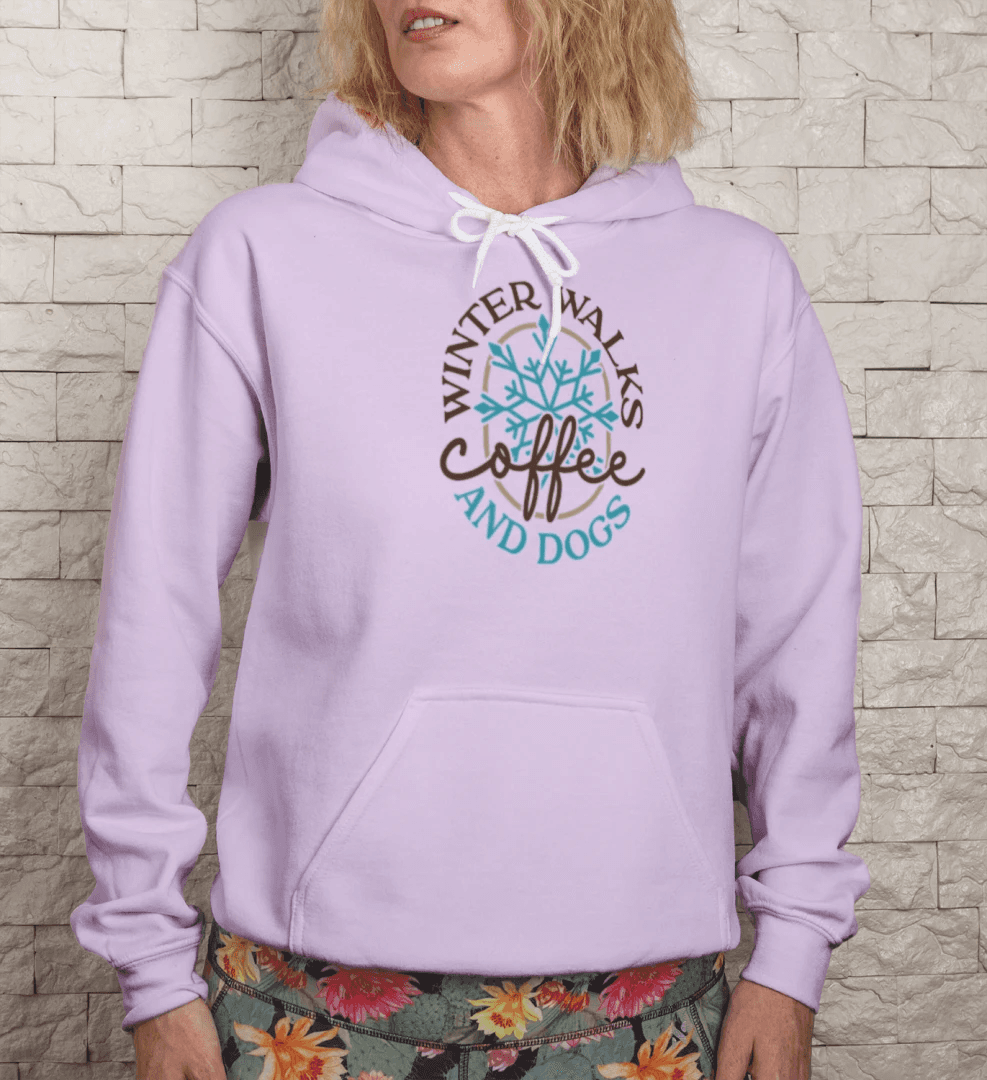 Winter Walk Coffee Hoodie Sweatshirt - Cozy Coffee Lover - Purrfect Pet Haven