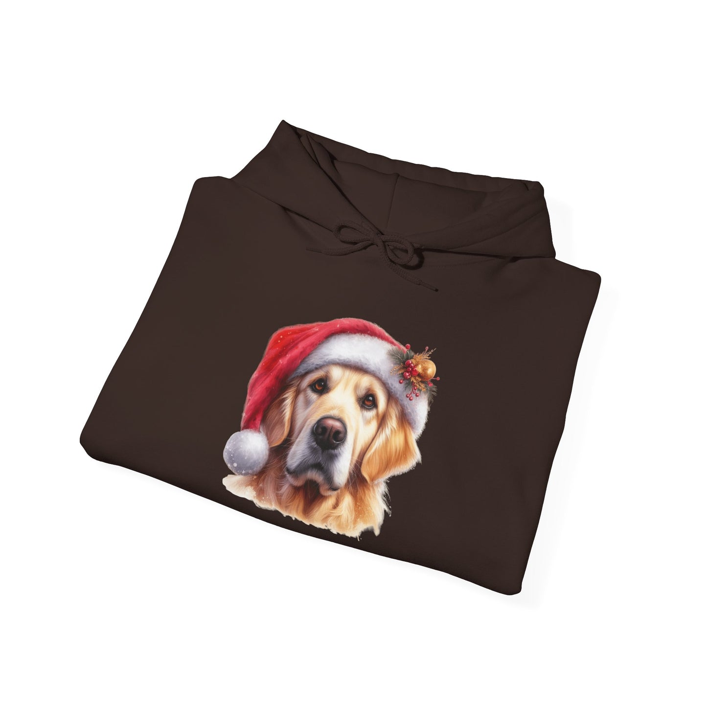 Christmas Hoodie - Golden Retriever in Santa Hat - Purrfect Pet Haven
