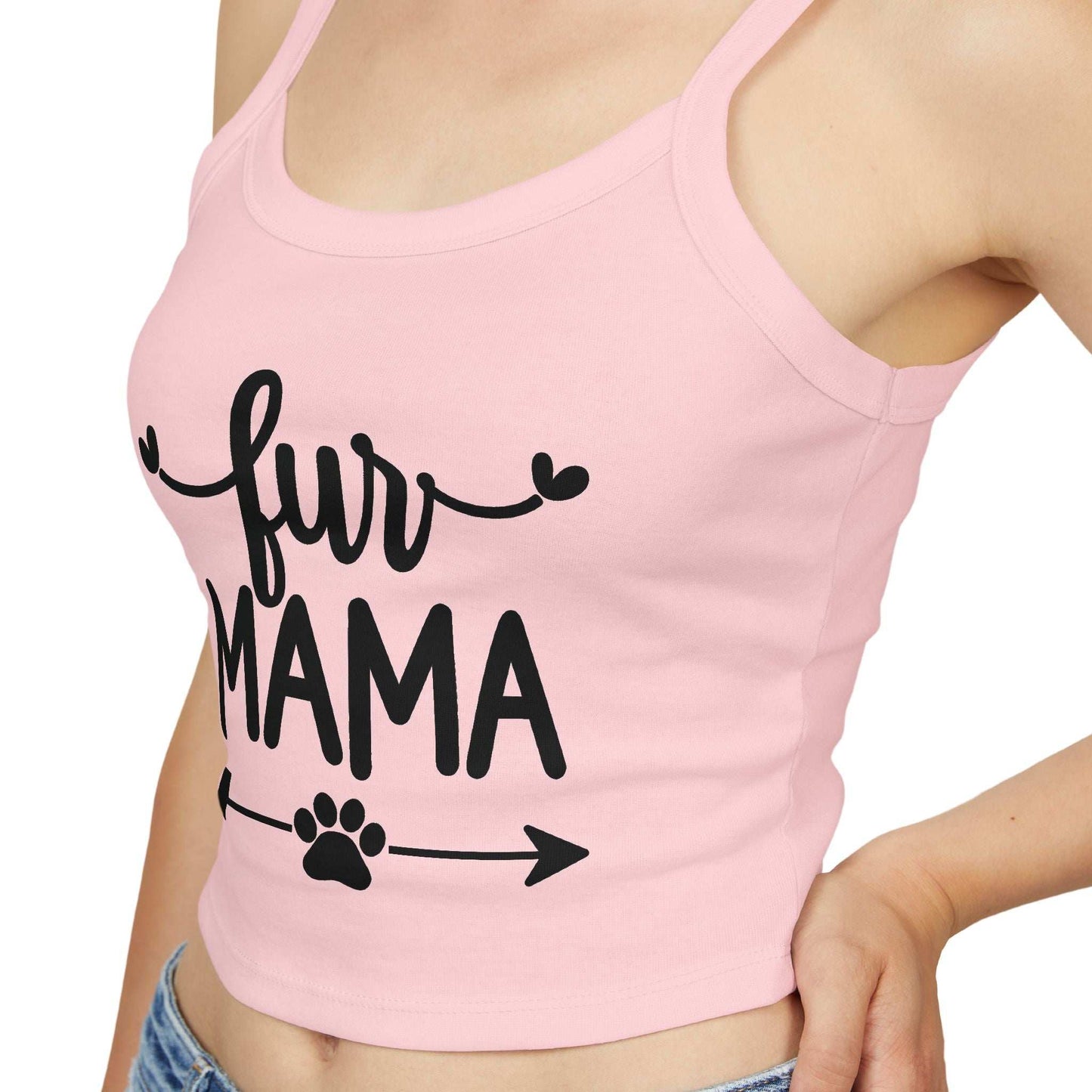 Fur Mama Spaghetti Strap Tank Top - Perfect for Dog Moms - Purrfect Pet Haven