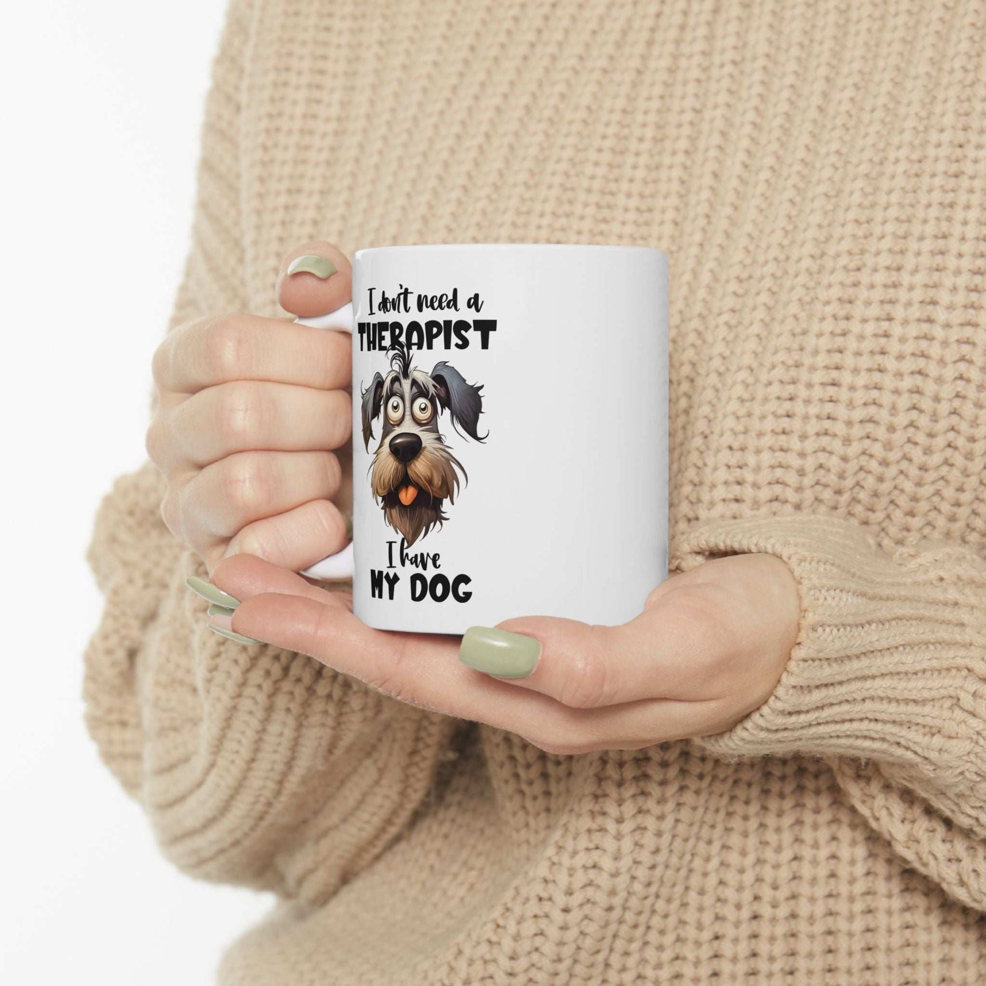 Dog Lover Ceramic Mug - I Don't Need a Therapist 🐶 - Purrfect Pet Haven