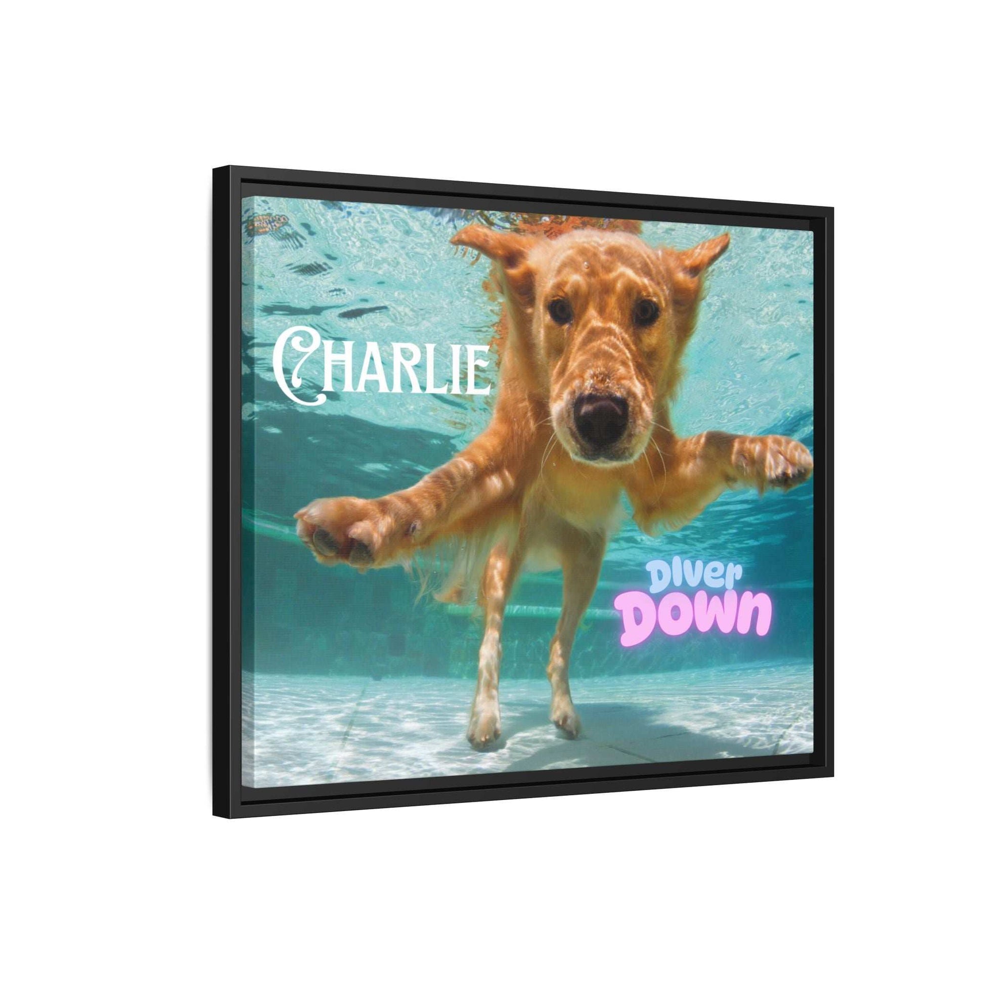 Framed Personalized Landscape Photo Canvas Wall Art - 'Add your Caption' - Purrfect Pet Haven