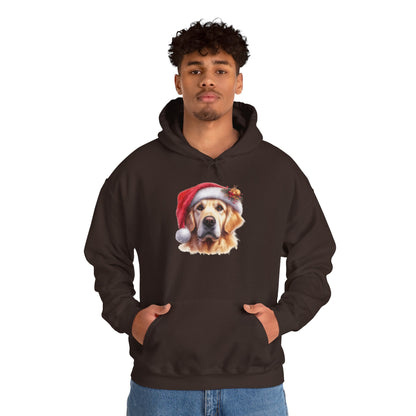 Christmas Hoodie - Golden Retriever in Santa Hat - Purrfect Pet Haven