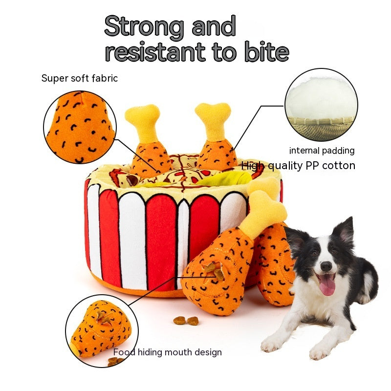 Interactive Chicken Leg Puzzle Dog Toy with Sound - Purrfect Pet Haven