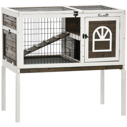 Small Elevated Pet Cage - Two Level Rabbit-Guinea Pig Hutch