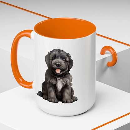 Cute Bouvier Des Flanders Dog Design Accent Coffee Mug - 11oz & 15oz - Purrfect Pet Haven
