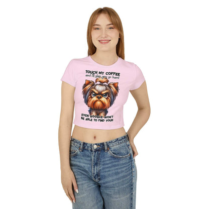 Funny Women Baby Tee - Touch My Coffee and I'll Slap You Hard | Purrfect Pet Haven