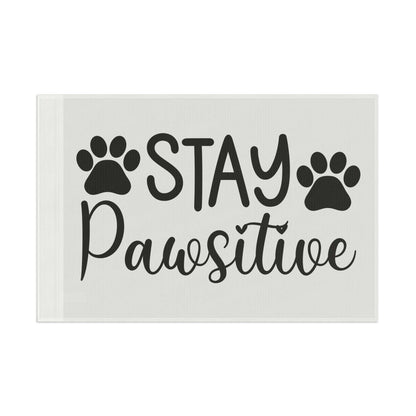 Paw Print Flag - Stay Pawsitive Home Decor - Purrfect Pet Haven