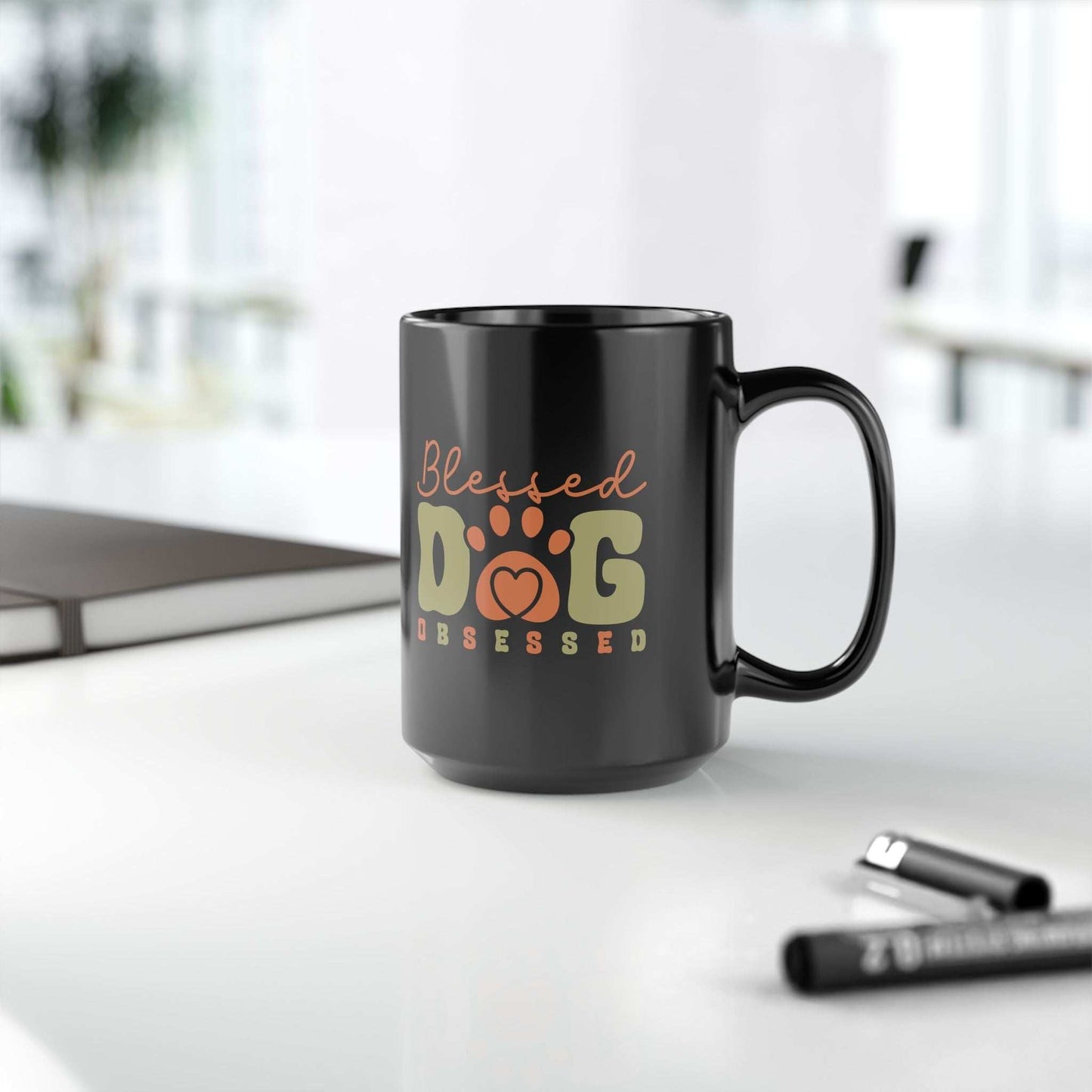 Blessed Dog Obsessed Black Mug - Perfect Gift for Dog Lovers | Purrfect Pet Haven
