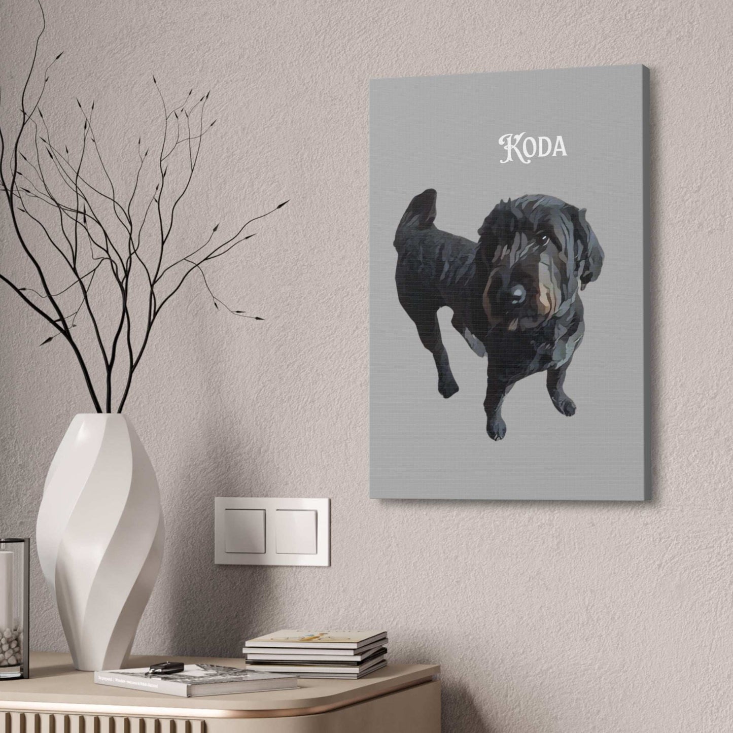 PAW-sonalized Light Grey Canvas Print | Upload Photo~Choose size - Purrfect Pet Haven