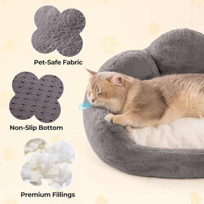 Flower-Shaped Pet Bed - Fluffy Washable Couch for Cats & Small Dogs - Purrfect Pet Haven