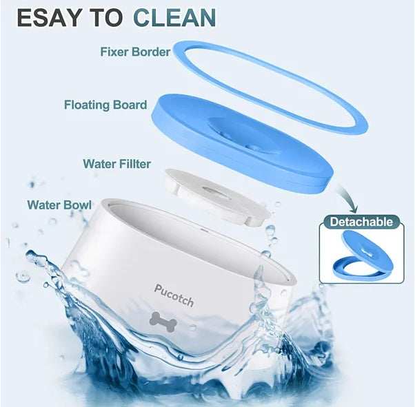 No Spill Dog Water Bowl - 2L Large - Purrfect Pet Haven