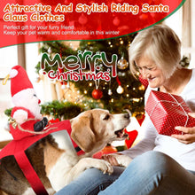 Christmas Santa Pet Outfit - Riding Style with Bell - Purrfect Pet Haven