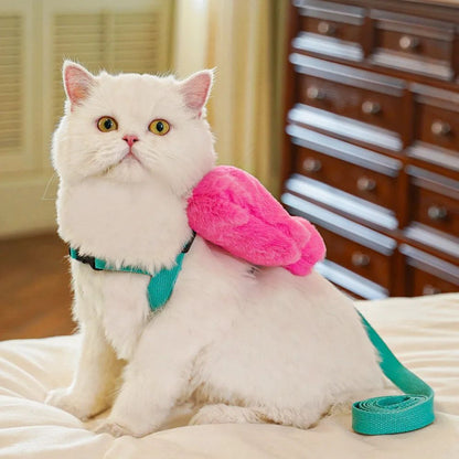 Bow Backpack Harness - Cute Pet Chest Strap Leash Set - Purrfect Pet Haven
