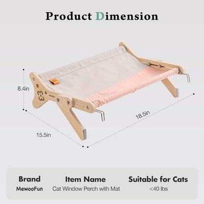 Cat Window Perch & Hammock - Adjustable 2-in-1 Sunbathing Seat For Indoor Cats - Purrfect Pet Haven