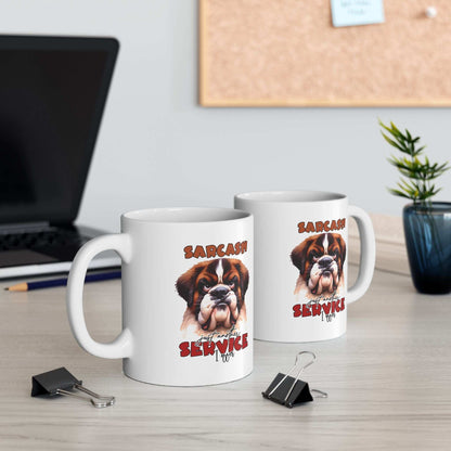 Funny Sarcasm a Service I Offer - Ceramic Coffee Mug - Purrfect Pet Haven