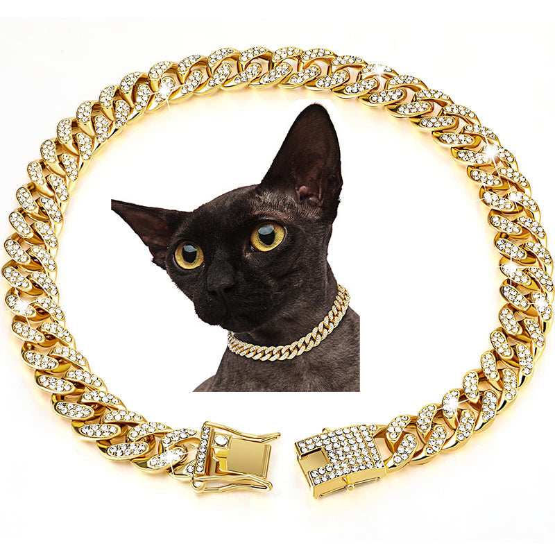 Diamond Bling Dog Cat Collar - Cuban Style Necklace - Purrfect Pet Haven