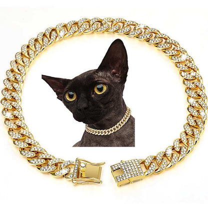 Diamond Bling Dog Cat Collar - Cuban Style Necklace - Purrfect Pet Haven