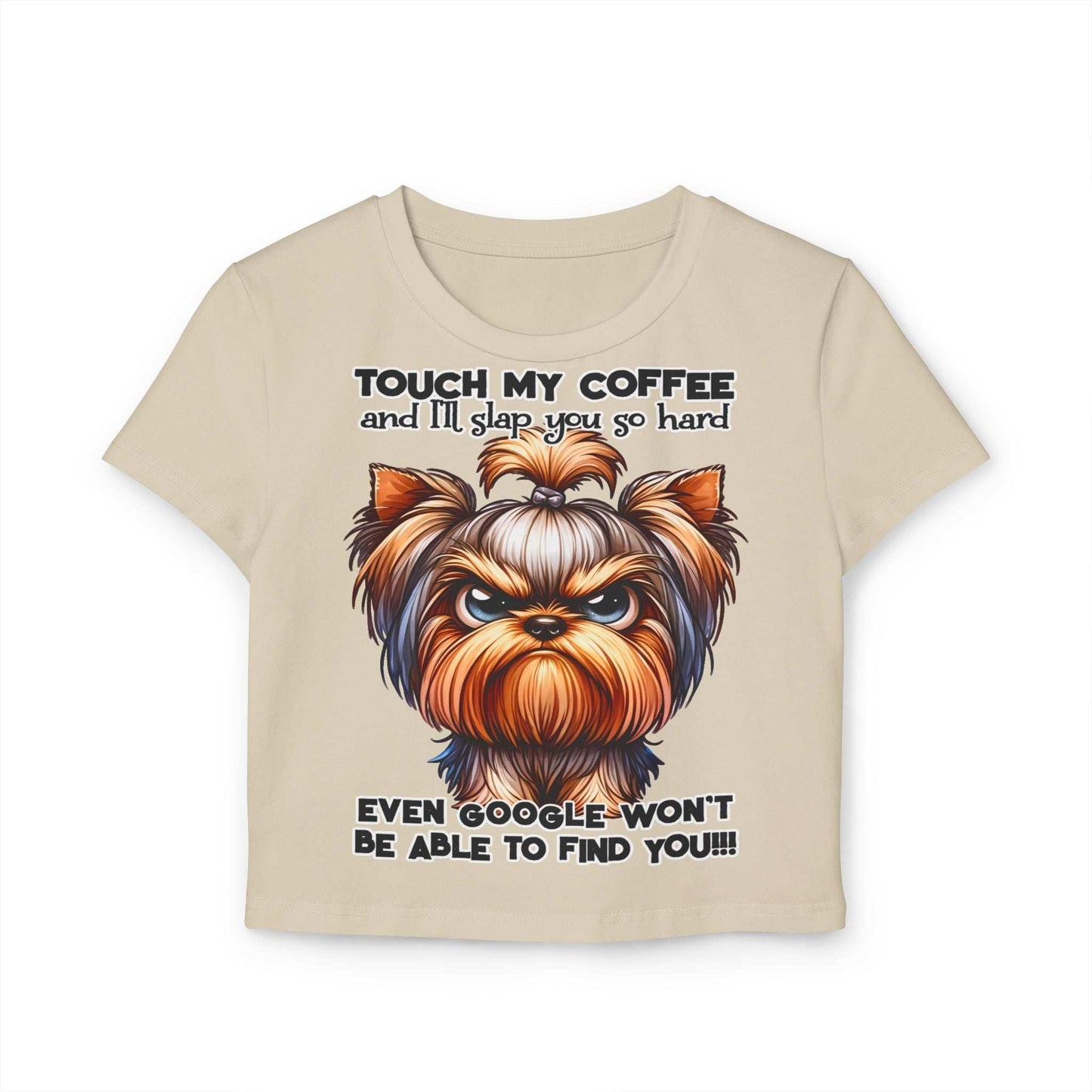 Funny Women Baby Tee - Touch My Coffee and I'll Slap You Hard | Purrfect Pet Haven