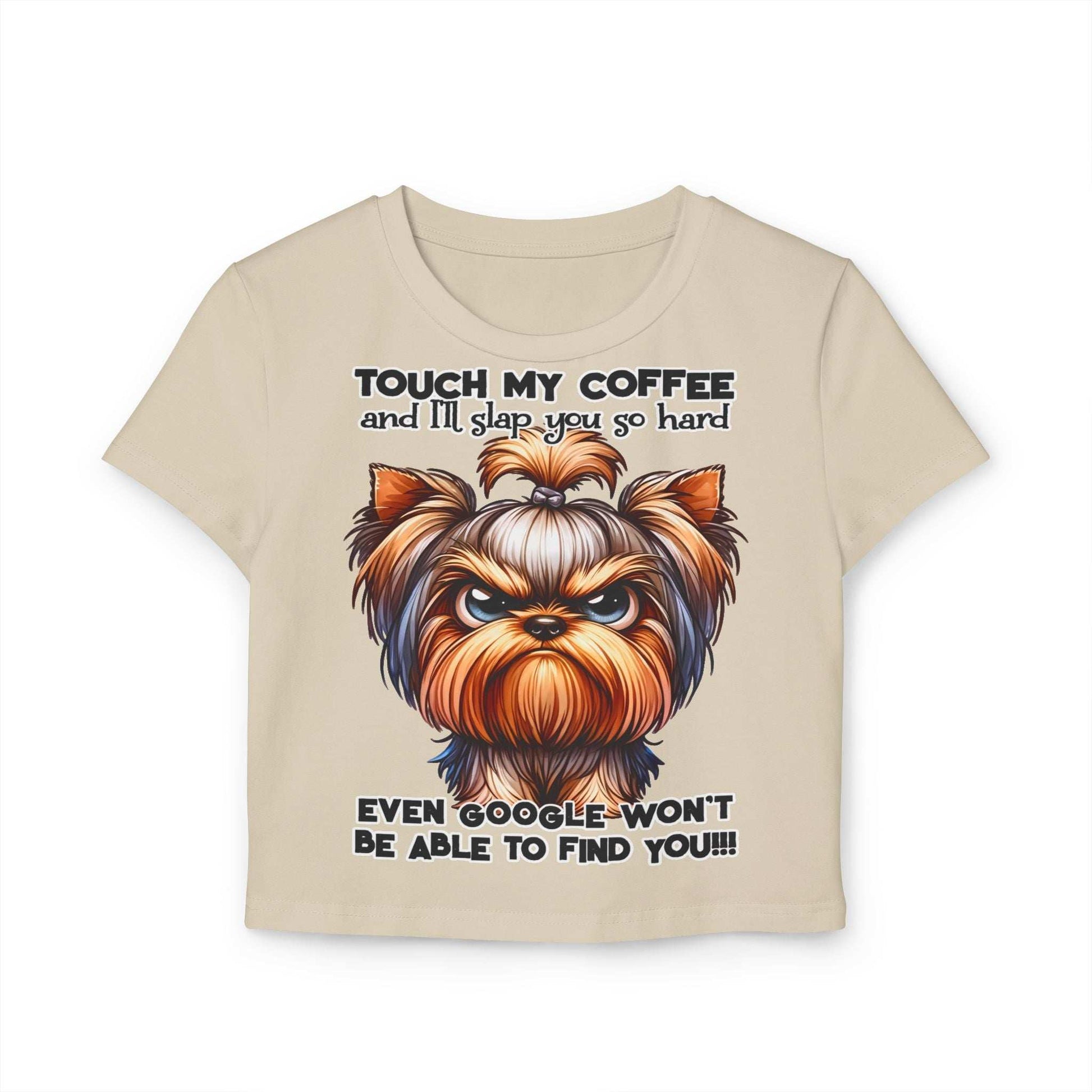 Funny Women Baby Tee - Touch My Coffee and I'll Slap You Hard | Purrfect Pet Haven