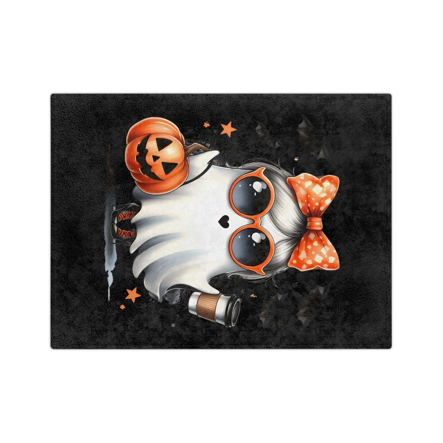 Halloween Ghost Blanket - Cute Spooky Fall Throw Microfiber - Purrfect Pet Haven