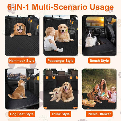 Dog Car Seat Cover - Waterproof Hammock for Back Seat - Purrfect Pet Haven