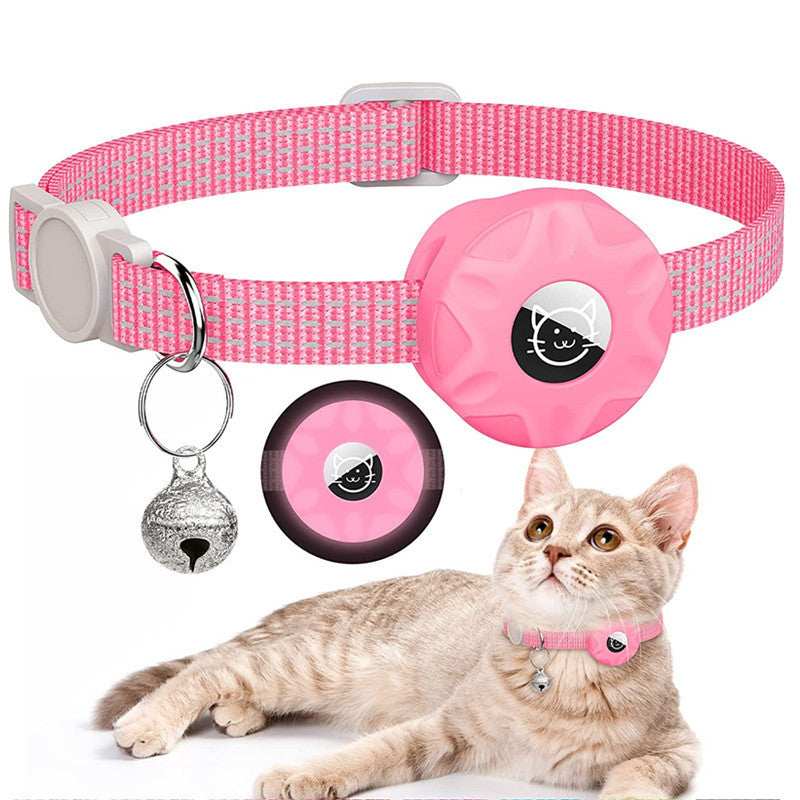 Apple Air Tag Tracker Protective Cover Anti-missing Pet Positioning Reflective Cat Collar - Purrfect Pet Haven