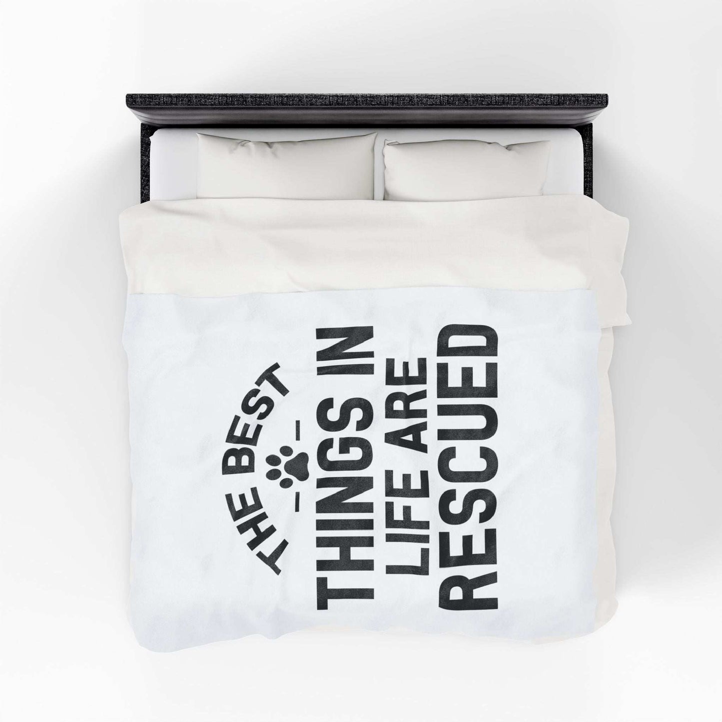 Inspirational Pet Best Rescue - Velveteen Plush Blanket - Purrfect Pet Haven