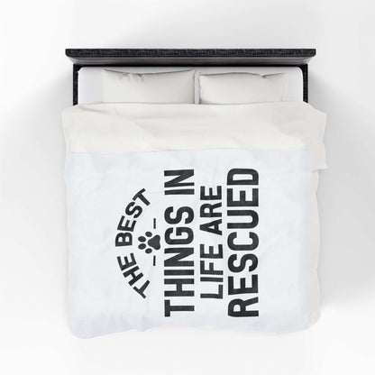 Inspirational Pet Best Rescue - Velveteen Plush Blanket - Purrfect Pet Haven