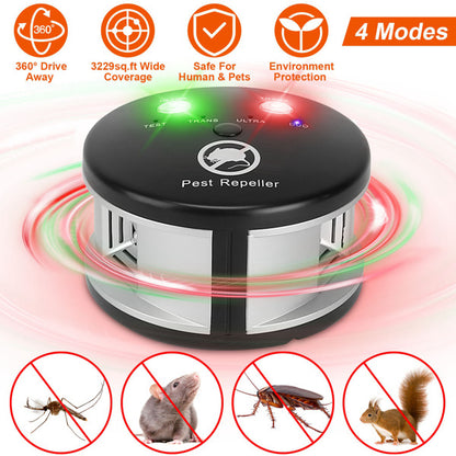 Ultrasonic Pest Repellent - 4 Modes for 3229 Sq Ft - Purrfect Pet Haven