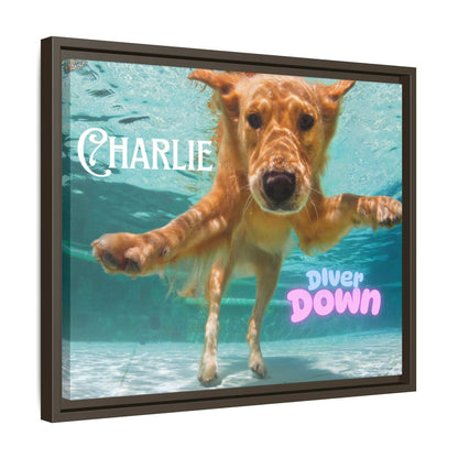 Framed Personalized Landscape Photo Canvas Wall Art - 'Add your Caption' - Purrfect Pet Haven