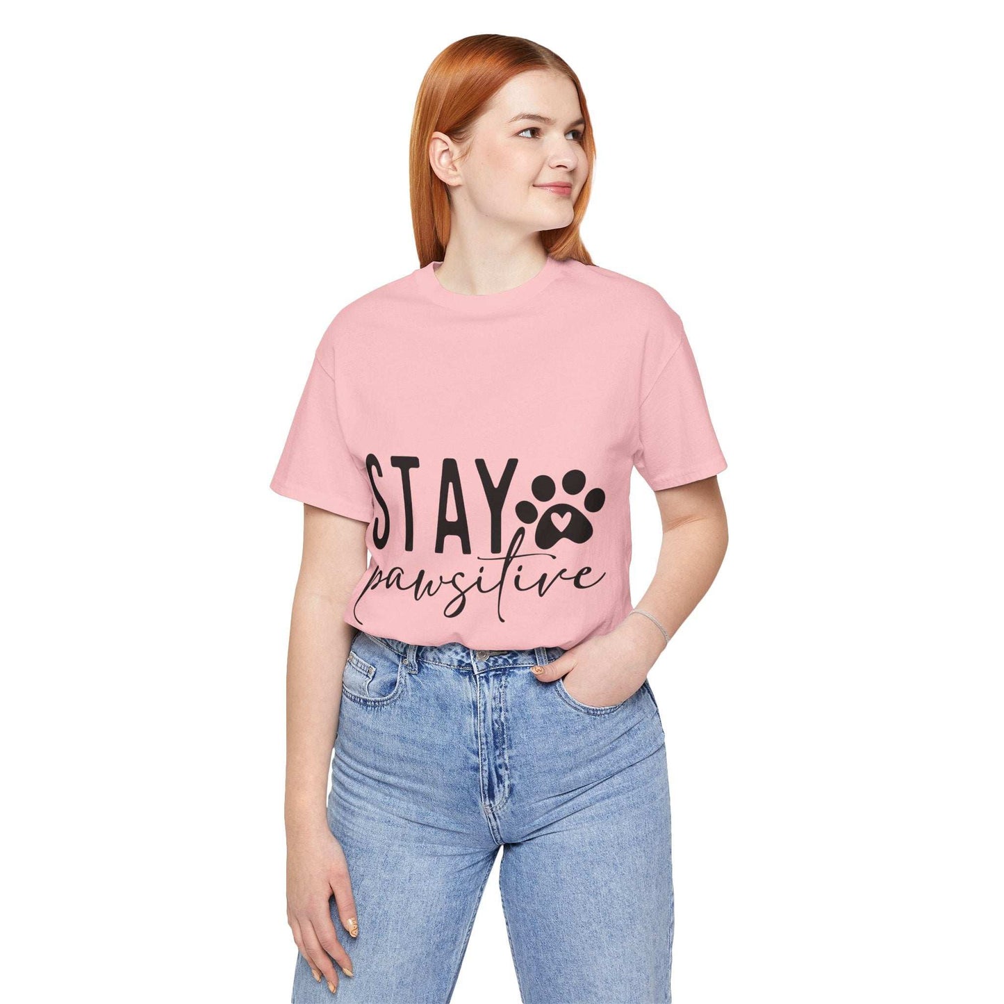 Stay Pawsitive Unisex Tee - Purrfect Pet Haven