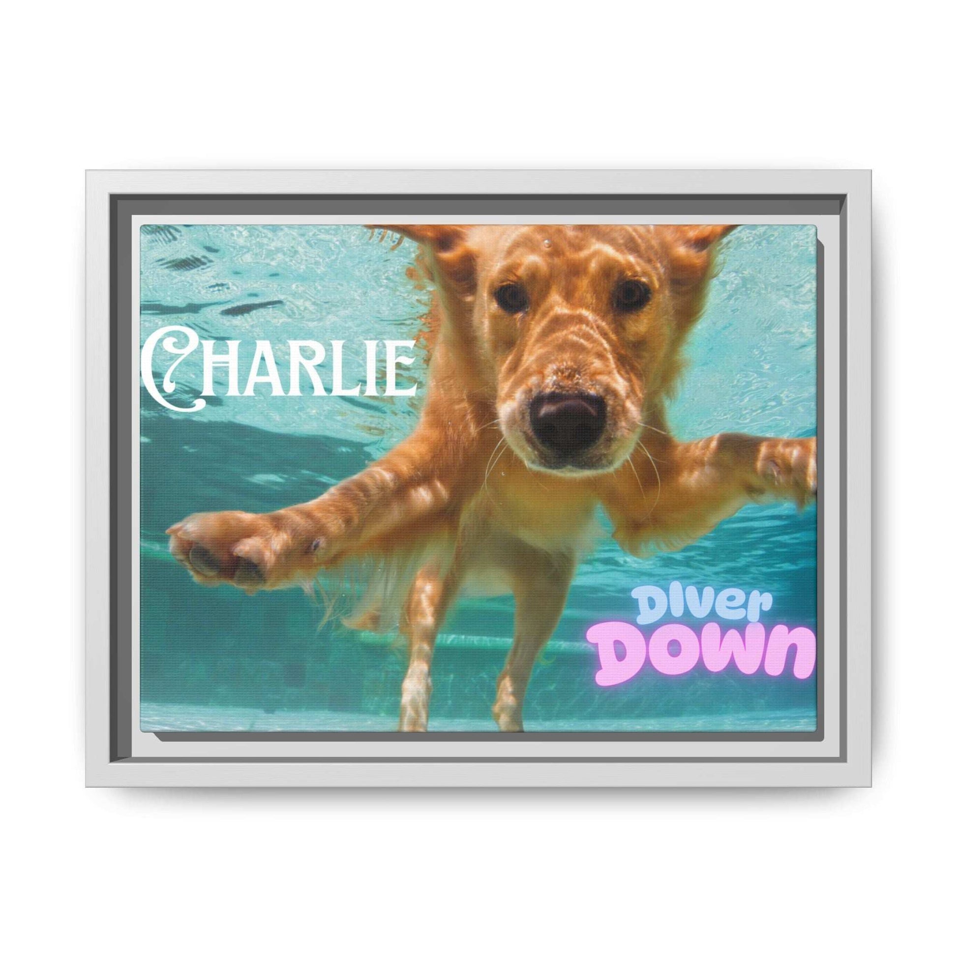 Framed Personalized Landscape Photo Canvas Wall Art - 'Add your Caption' - Purrfect Pet Haven
