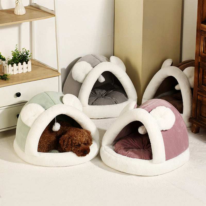 Pet Tent Cave Bed For Cats Small Dogs - Comfortable Pet Sleeping Bed - Purrfect Pet Haven