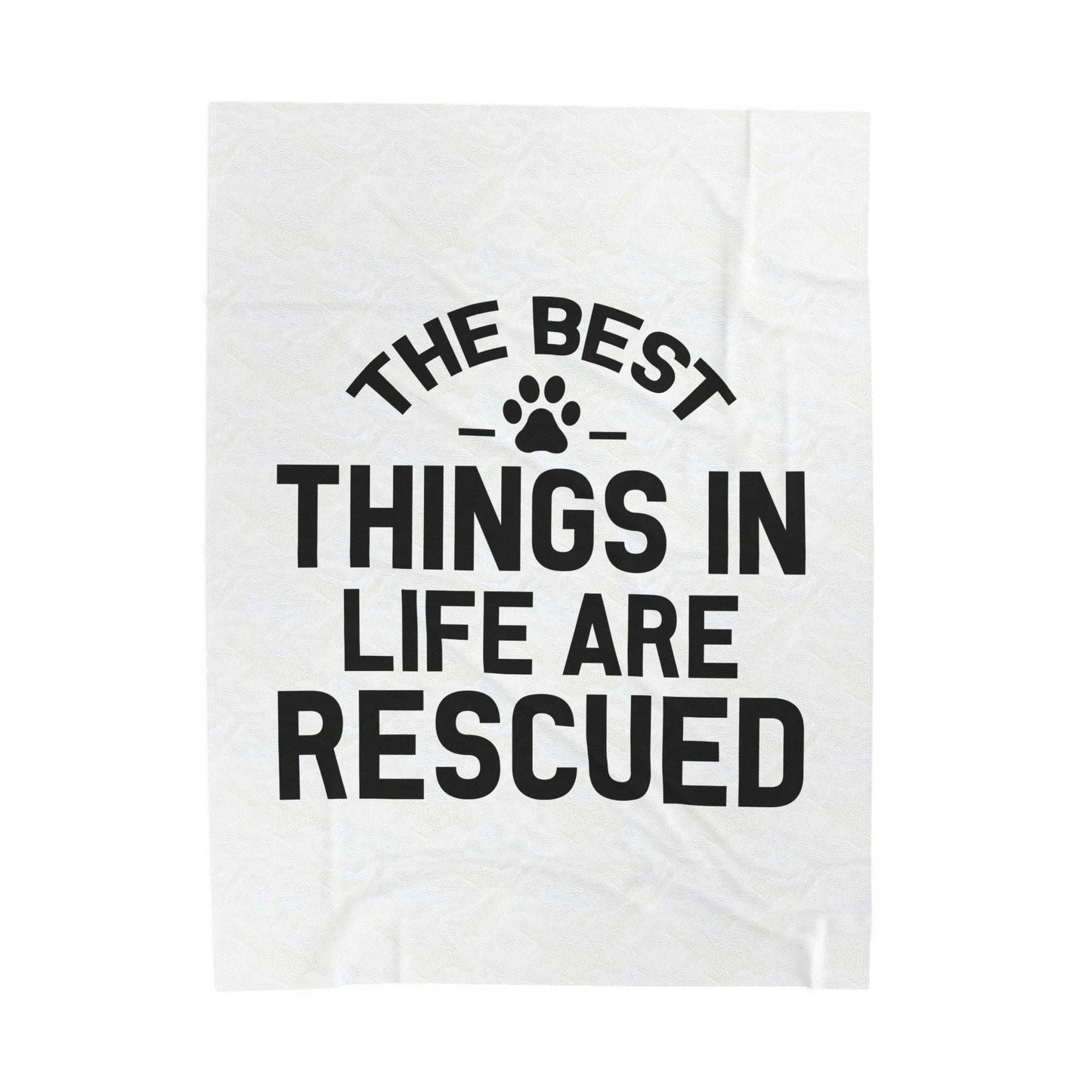 Inspirational Pet Best Rescue - Velveteen Plush Blanket - Purrfect Pet Haven