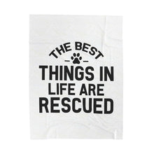 Inspirational Pet Best Rescue - Velveteen Plush Blanket - Purrfect Pet Haven
