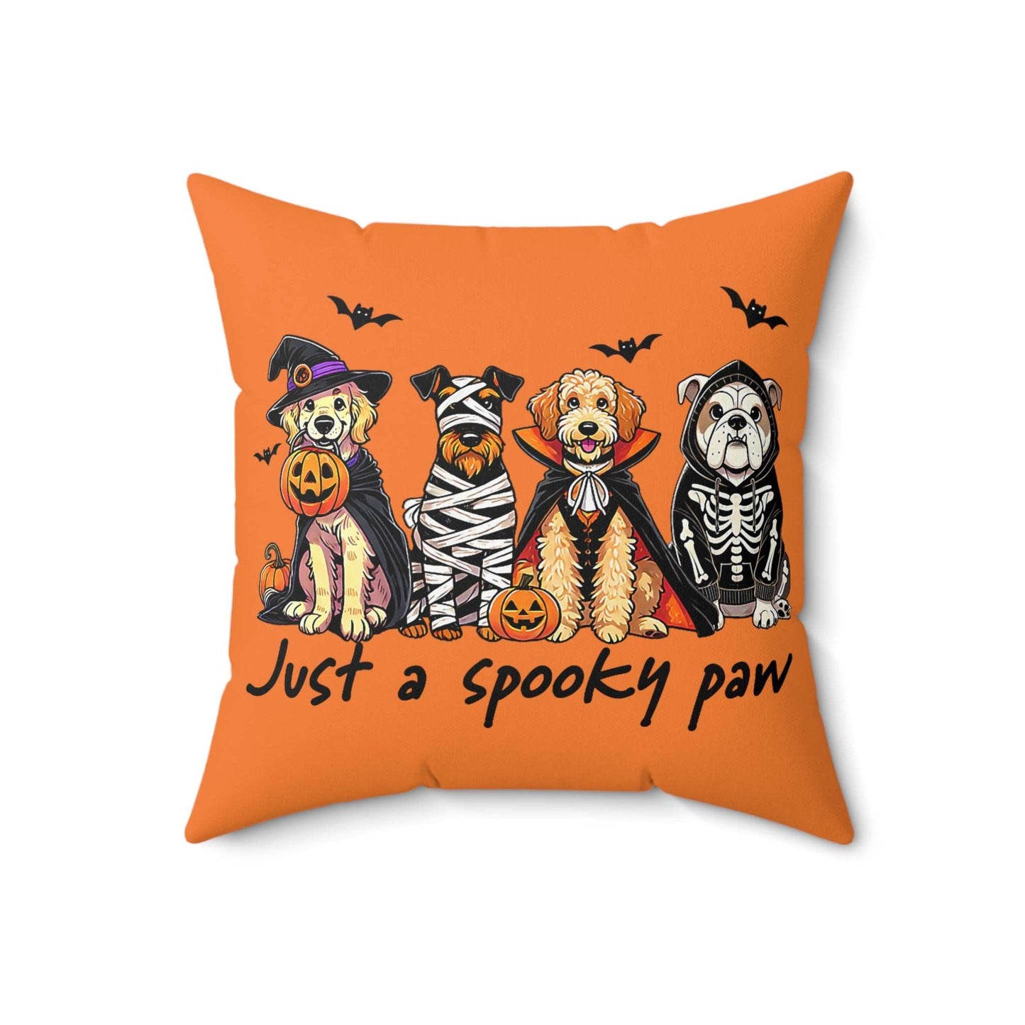 Halloween Dog Pillow - Just A Spooky Paw Pet Decor Cushion - Purrfect Pet Haven