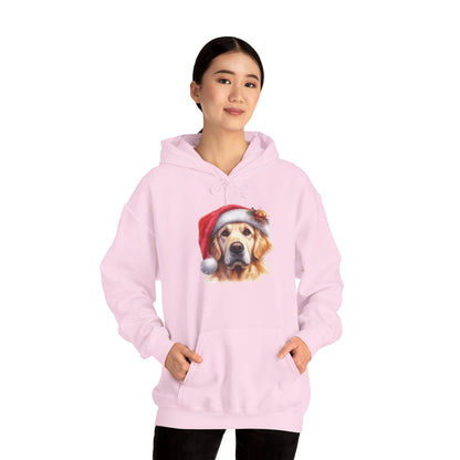 Christmas Hoodie - Golden Retriever in Santa Hat - Purrfect Pet Haven