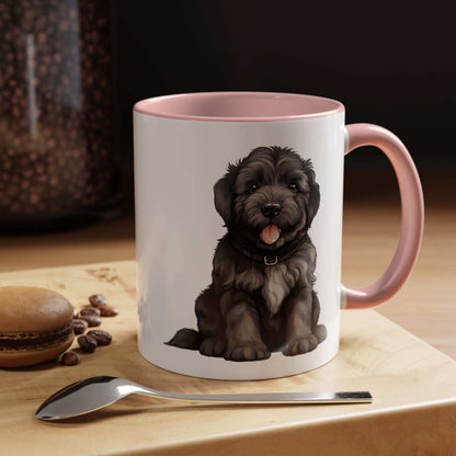Cute Bouvier Des Flanders Dog Design Accent Coffee Mug - 11oz & 15oz - Purrfect Pet Haven