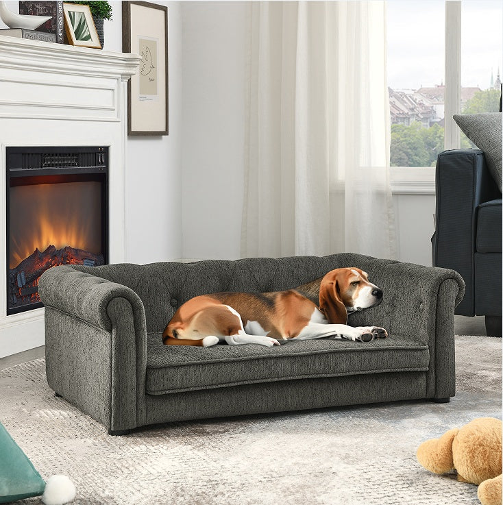 Elevated Dog Sofa Bed - Modern Furniture for Large Dogs - Purrfect Pet Haven