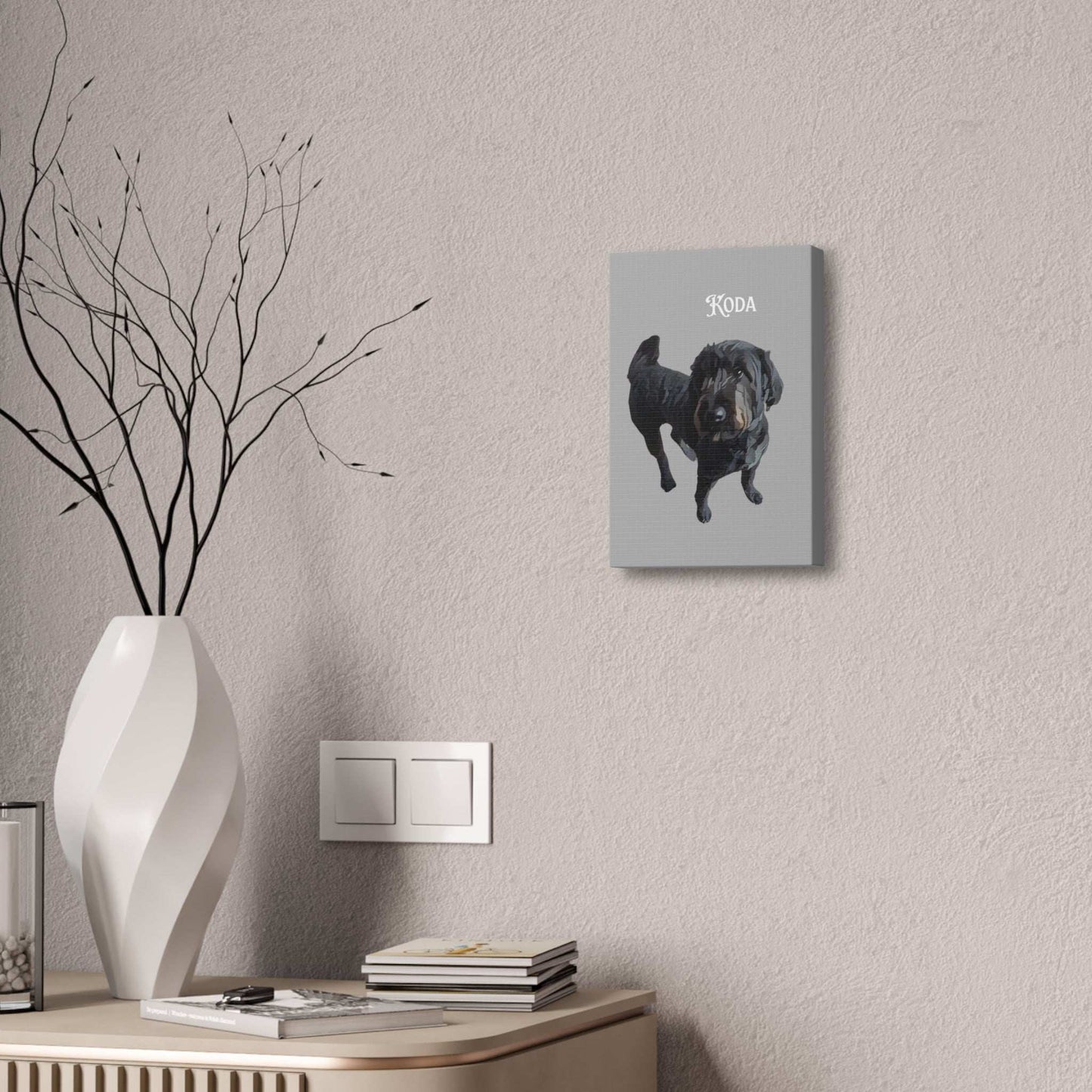 PAW-sonalized Light Grey Canvas Print | Upload Photo~Choose size - Purrfect Pet Haven