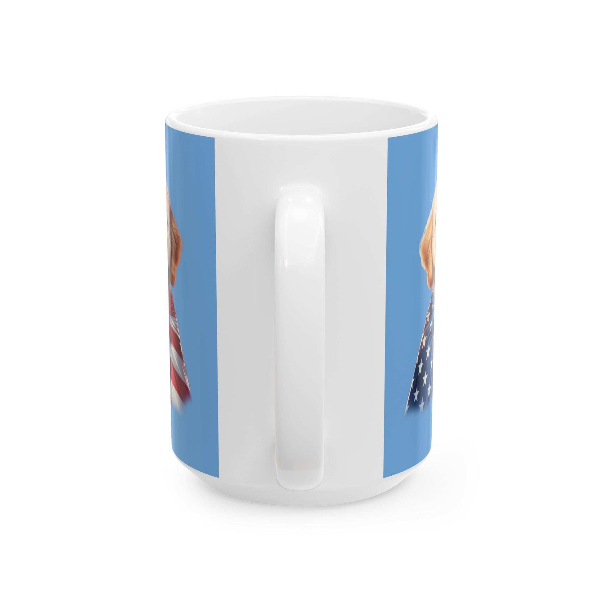 Patriotic Goldendoodle Dog Ceramic Mug - 11oz & 15oz - Purrfect Pet Haven