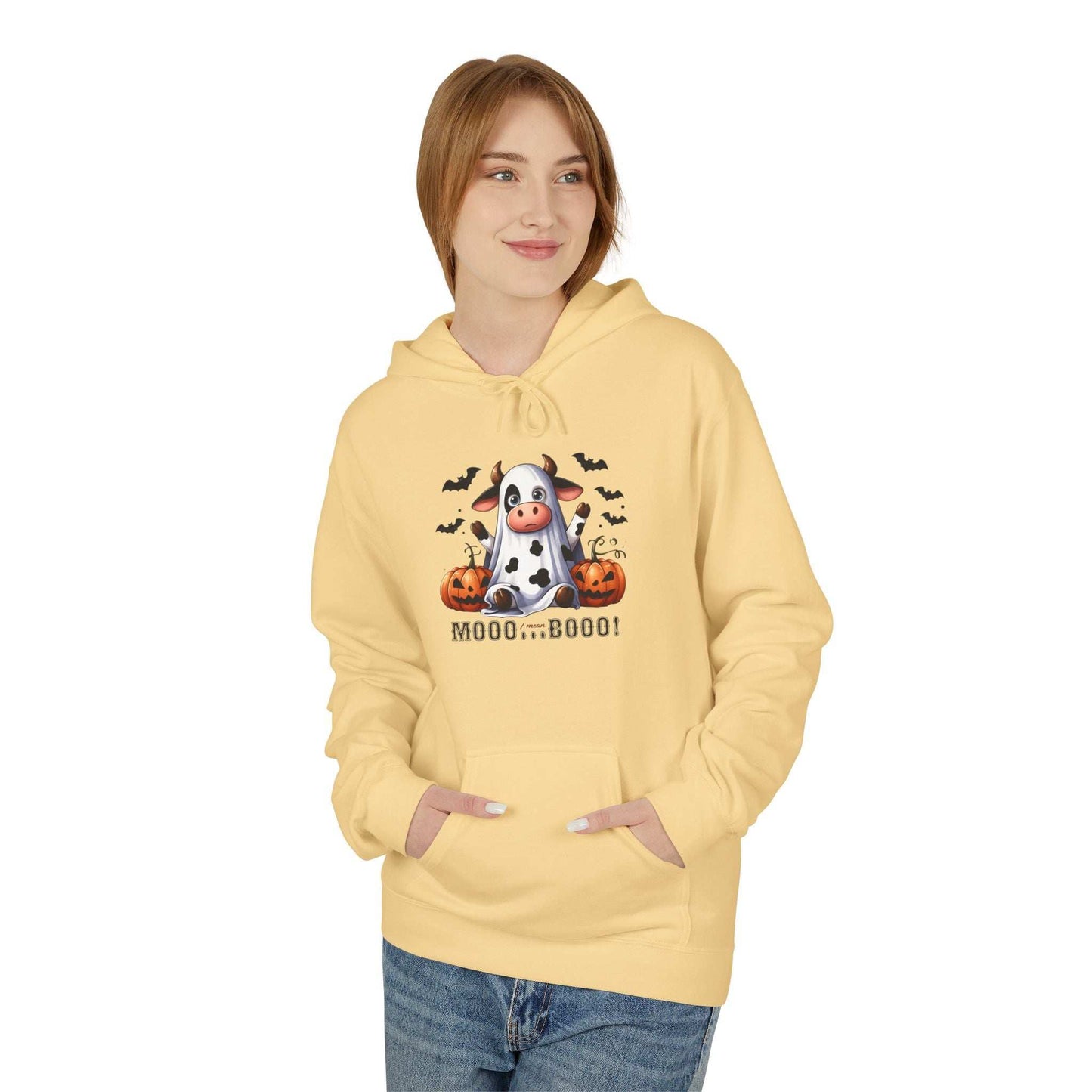 Mooo Cow Hoodie - Soft Fleece Unisex Sweatshirt - Purrfect Pet Haven