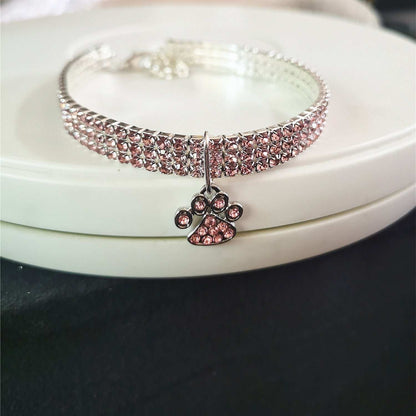 Pet Collar With Diamonds, Mixed-color Cat And Dog Supplies, Cat Claws, Elastic Cat And Dog Necklace Jewelry - Purrfect Pet Haven