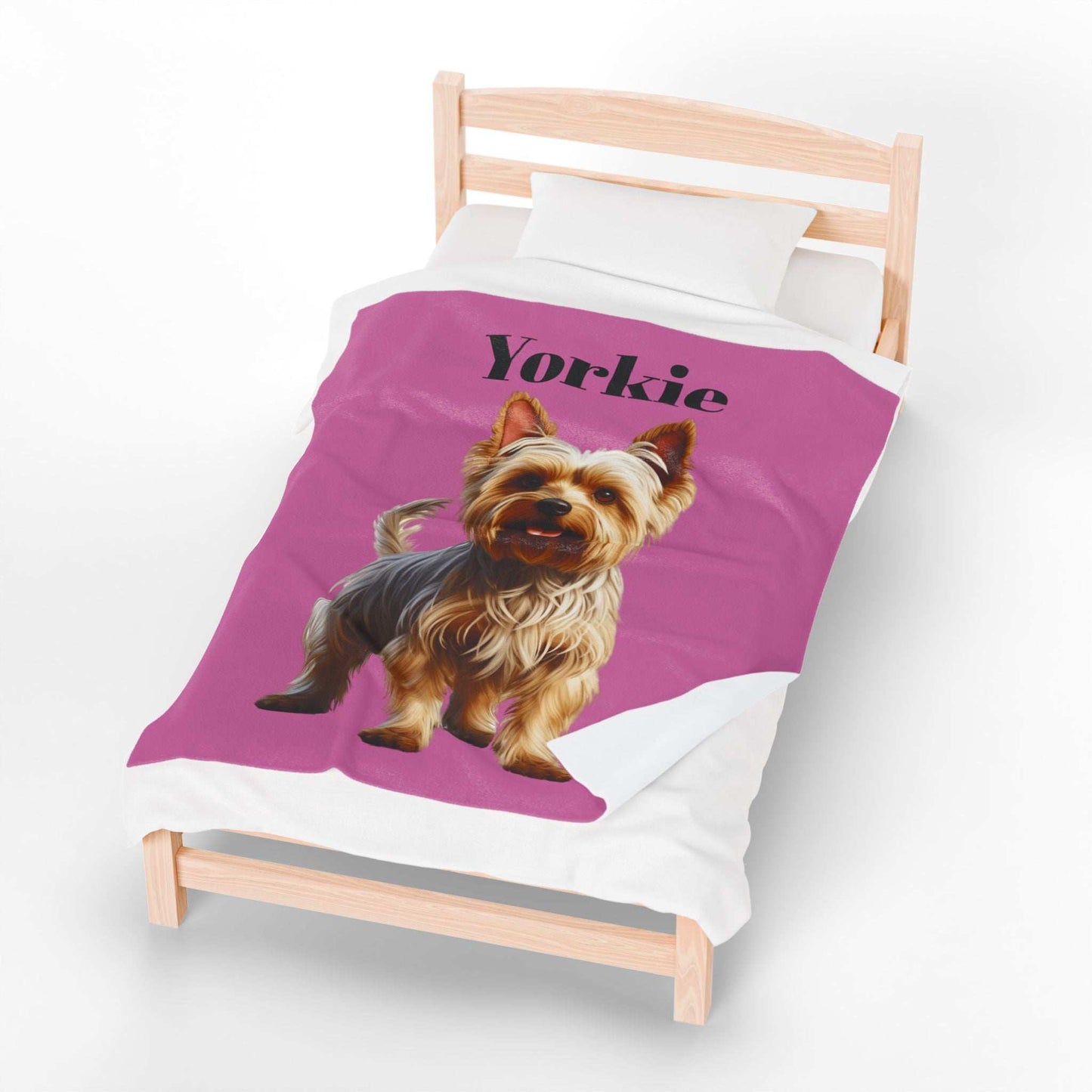 Yorkie Plush Blanket - Soft Velveteen Throw for Dog Lovers - Purrfect Pet Haven