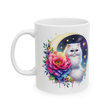 Whimsical Floral Cat Ceramic Mug - 11oz & 15oz - Purrfect Pet Haven