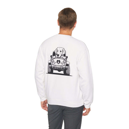 Golden Retriever Jeep Sweatshirt - Dog Lover's Heavy Blend - Purrfect Pet Haven