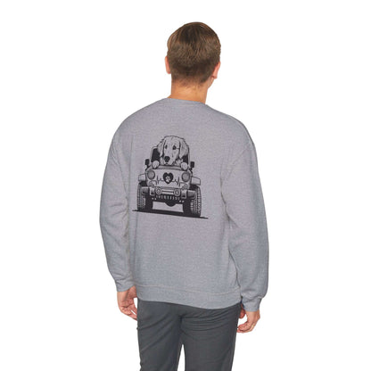 Golden Retriever Jeep Sweatshirt - Dog Lover's Heavy Blend - Purrfect Pet Haven